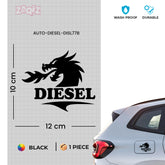 Diesel Sticker for Car | Gloss Finish Fuel Tank Decal